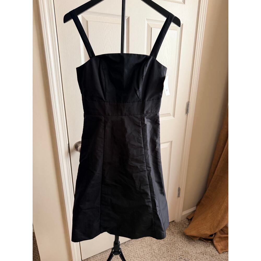 H&M LBD black dress NWT has structure large straps 4